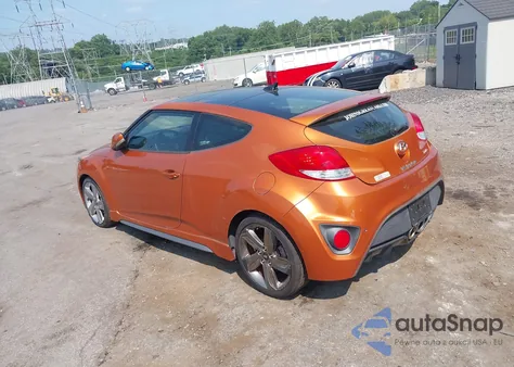 2014 Hyundai Veloster Turbo W/Black from USA, damaged, VIN KMHTC6AE7EU191851